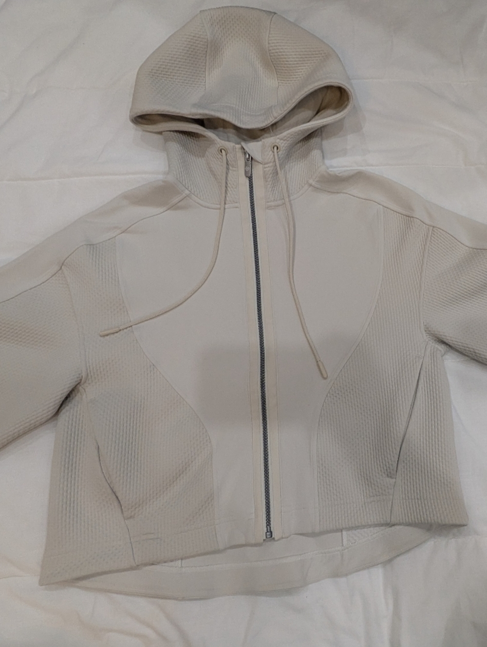 Lululemon Cream Bomber Jacket With Hood